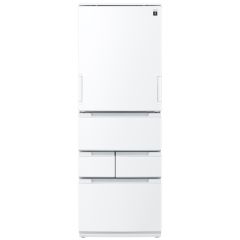 プラズマクラスター搭載どっちもドア冷蔵庫＜ホワイト系＞+標準配送設置サービス　セット