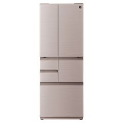 プラズマクラスター搭載フレンチドア冷蔵庫＜ゴールド系＞+標準配送設置サービス　セット