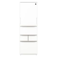 【整備済み再生品】プラズマクラスター搭載どっちもドア冷蔵庫＜ホワイト系＞+標準配送設置サービス　セット