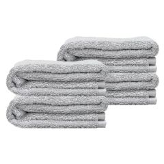 ［送料込・４枚組］高吸水ボリュームフェイスタオル（ライトグレー）