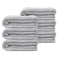 ［送料込・６枚組］高吸水ボリュームフェイスタオル（ライトグレー）