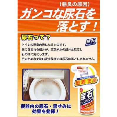 尿石クレンジング トイレ黄ばみ尿石除去剤 250ml スプレータイプ