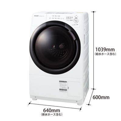 シャープ ドラム式洗濯乾燥機 ホワイト系