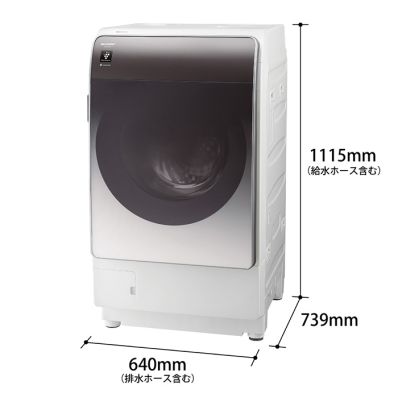 【右開きタイプ】プラズマクラスタードラム式洗濯乾燥機＜シルバー系＞+標準配送設置サービス　セット