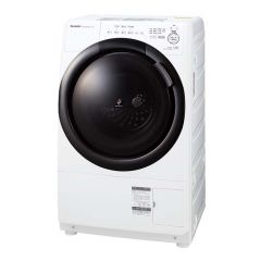 【左開きタイプ】プラズマクラスタードラム式洗濯乾燥機＜ホワイト系＞+標準配送設置サービス　セット