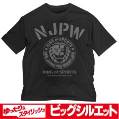 新日本プロレスリング　ライオンマーク ビッグシルエットTシャツ/BLACK-L