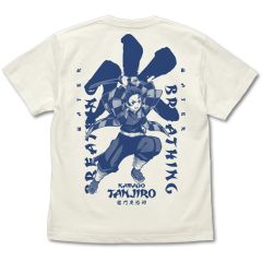 アニメ「鬼滅の刃」　水の呼吸 竈門炭治郎 Tシャツ/VANILLA WHITE-XL