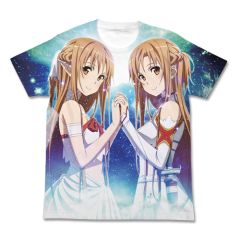 ソードアート・オンライン　アスナ＆アスナ フルグラフィックTシャツ/WHITE-XL