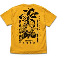 アニメ「鬼滅の刃」　雷の呼吸 我妻善逸 Tシャツ/GOLD-XL