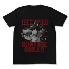 『ゆるキャン△』　リンの焚き火グリル Tシャツ/BLACK-XL