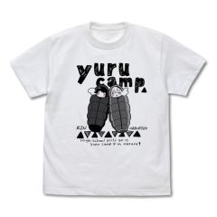 『ゆるキャン△』　リン＆なでしこシュラフ Tシャツ/WHITE-XL
