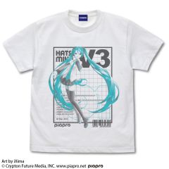 初音ミクシリーズ　初音ミク V3 Tシャツ Ver.3.0/WHITE-L