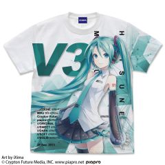 初音ミクシリーズ　初音ミク V3 フルグラフィックTシャツ Ver.3.0/WHITE-S