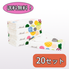 【100箱】キルシェ ソフトパックティッシュ 5箱×20セット