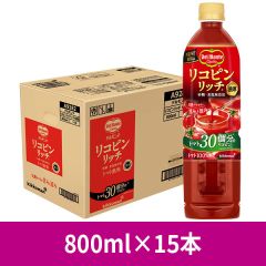 【ケース】デルモンテ リコピンリッチ トマト飲料 800ml×15本