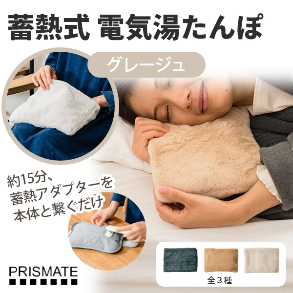 蓄熱式 電気湯たんぽ(グレージュ)