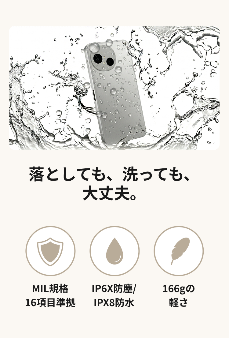 落としても、洗っても、