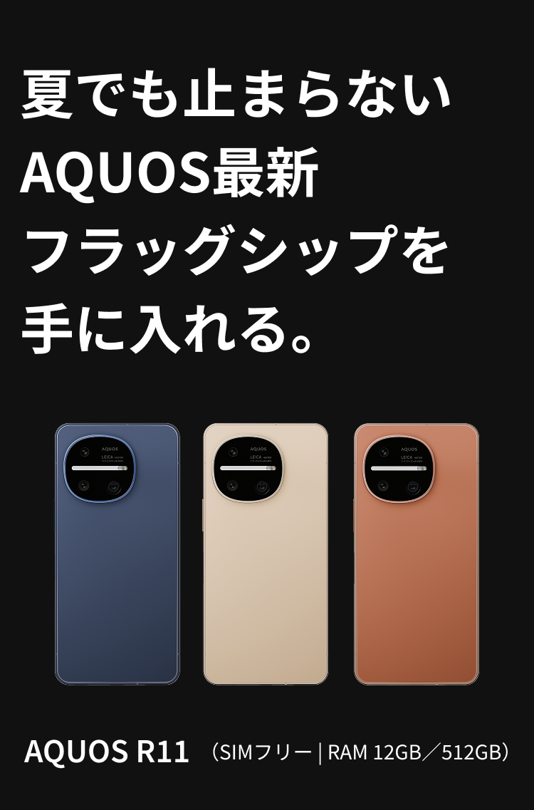 夏でも止まらない AQUOS最新フラッグシップを手に入れる。クロージング