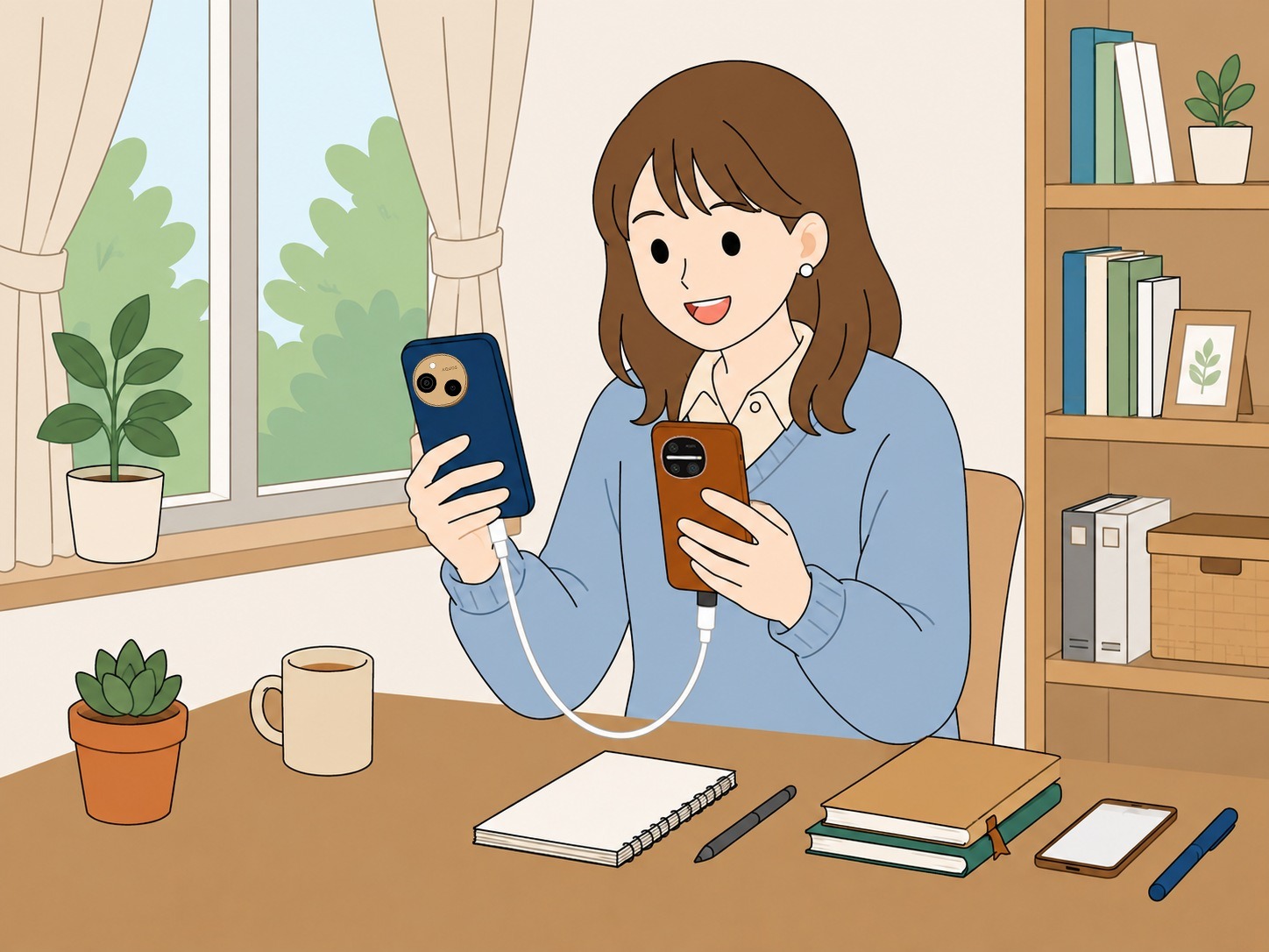自宅で完結！スマホデータ移行