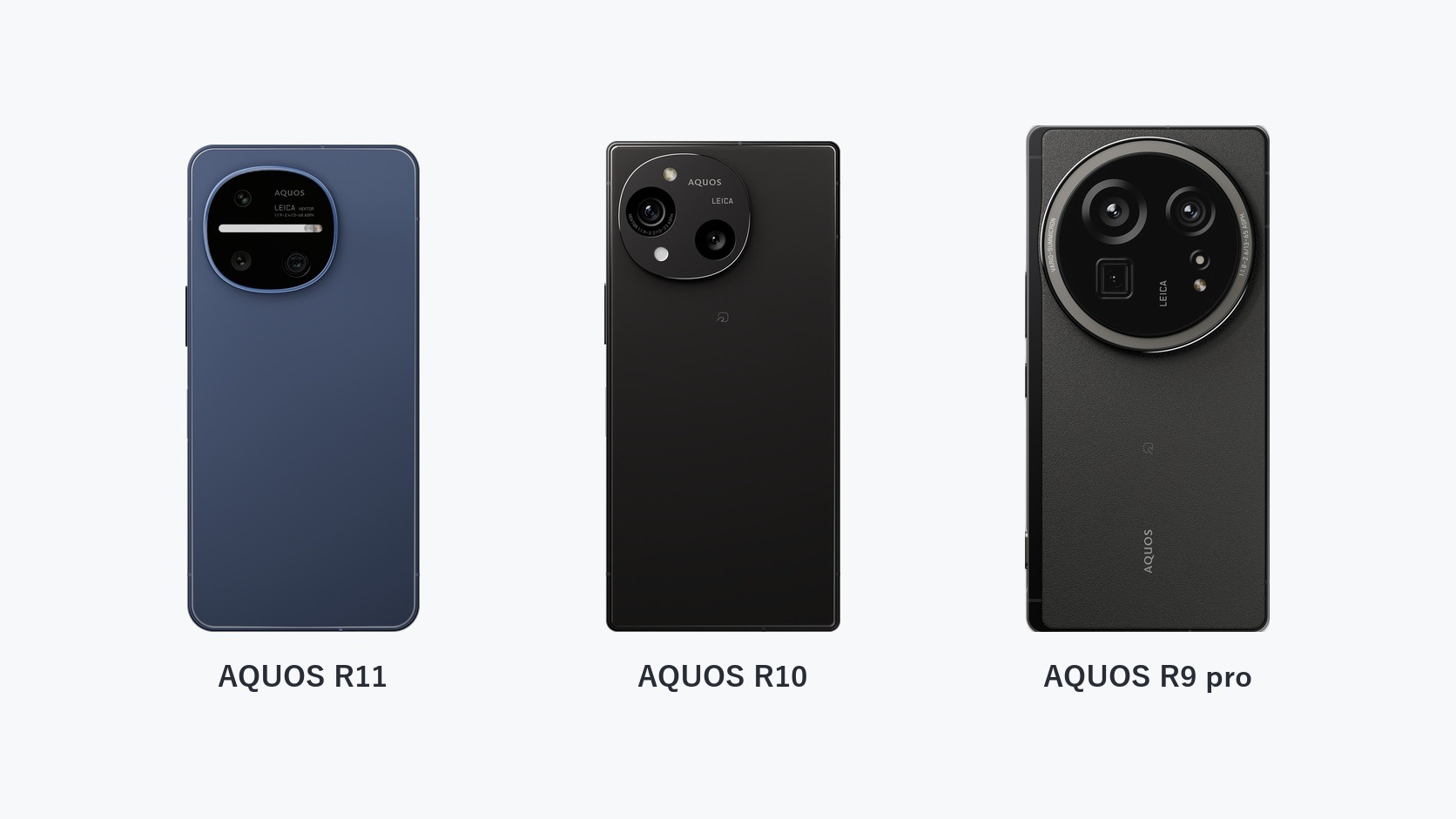 AQUOS Rシリーズ（現行3機種）