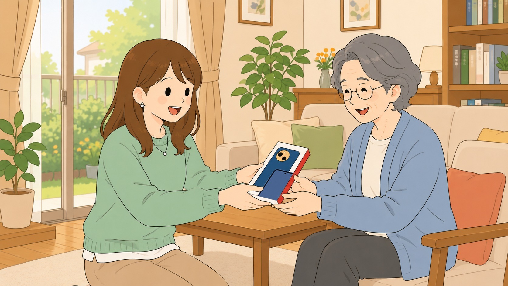準備を済ませて手渡す
