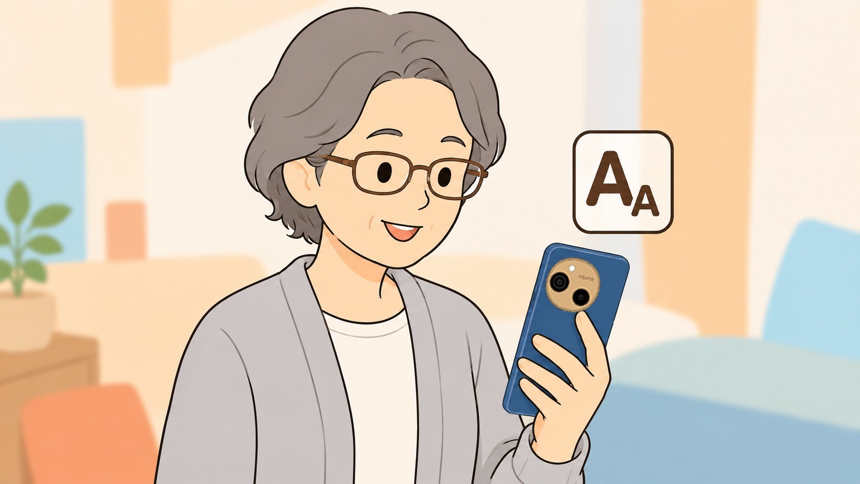 大きな文字で見やすい