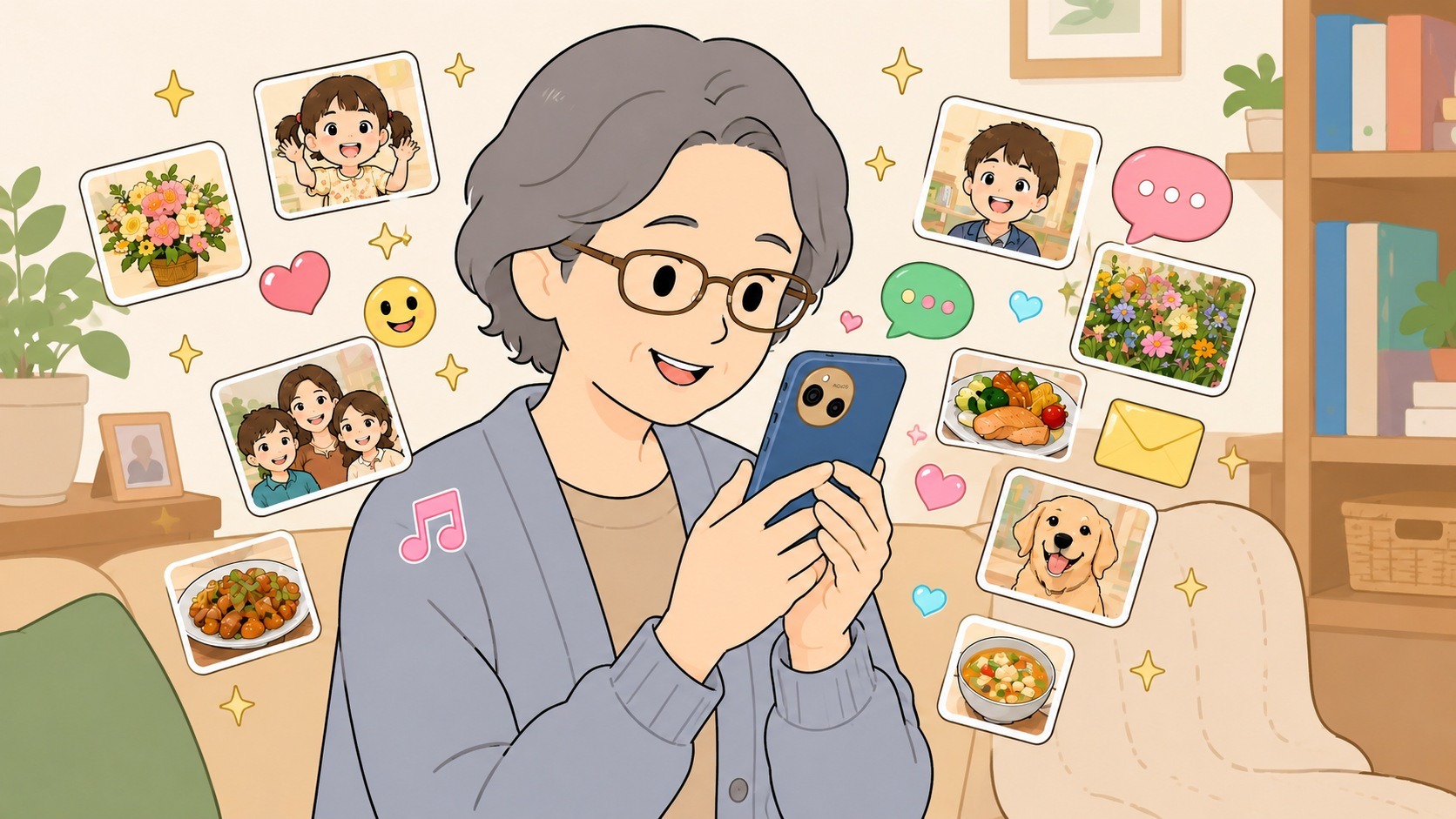 写真やスタンプが届く楽しみ