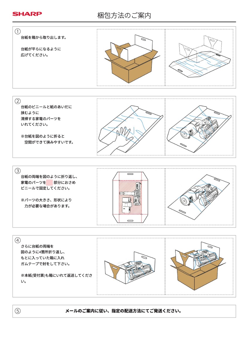 梱包方法 サンプル